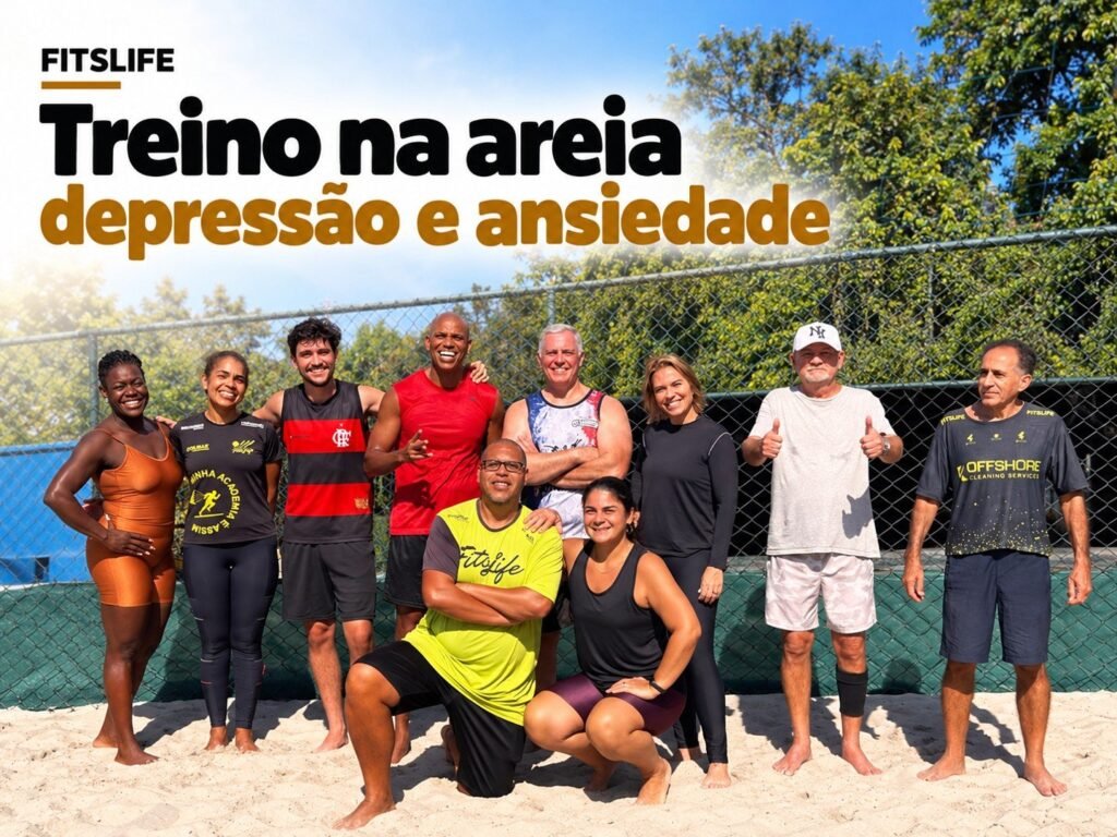 Capa FITSLIFE: Treino funcional na areia, depressão e ansiedade: exercício ao ar livre pode ajudar?