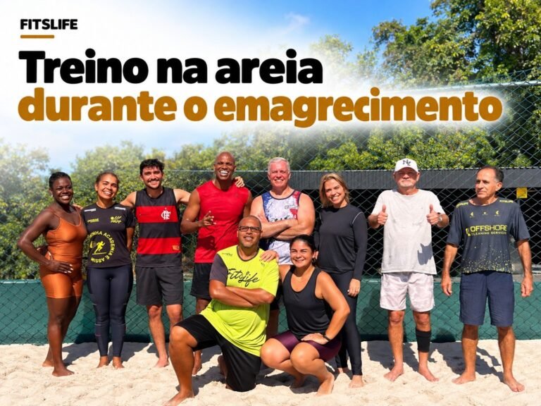 Capa FITSLIFE: Treino funcional na areia em Jacarepaguá durante o emagrecimento com tirzepatida: como preservar força e massa muscular