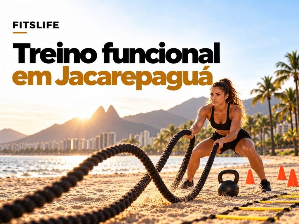 Treino funcional em Jacarepaguá com cordas na areia