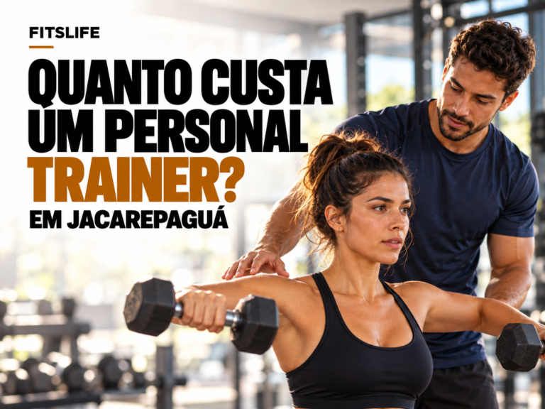 Quanto custa um personal trainer em Jacarepaguá: profissional orientando uma aluna com halteres.