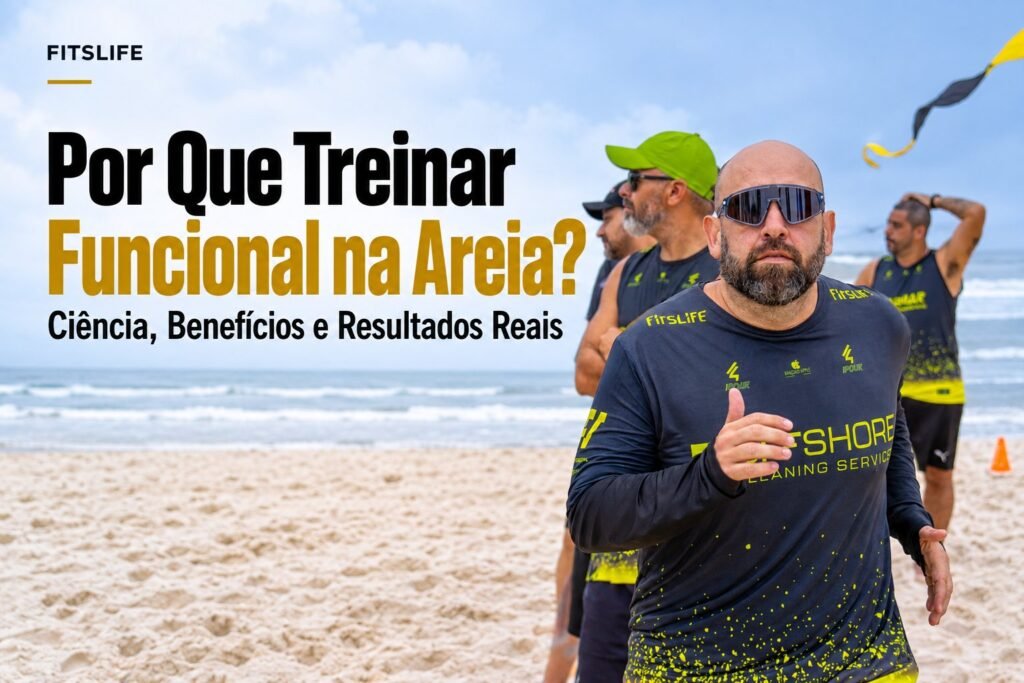 Fabiano José Moraes na areia, na capa do artigo Por Que Treinar Funcional na Areia.